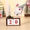 Christmas Desktop Decoration Wooden Forest Elderly Calendar DIY Christmas Countdown Calendar Decoration Supplies JJD11161