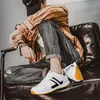 En Kaliteli Tüm Mevsim Giymek Sneaker Ayakkabı Sportif Moda Rahat Nefes erkek Kaymaz Ambalaj Dayanıklı Aşınmaya Dayanıklı Boyutu 39-44