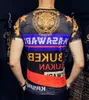 Luxe Gouden Print Mans T-shirt Zomer Man T-shirt Korte Mouw Ijs Zijde Ademend Streetwear Casual Tee Tops Merk Kleding 210527