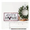 Party Decoration Home Decor Welcome Door Sign Interchangeable Seasonal Rustic Farmhouse Front Christmas6457673