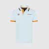 2021 McLaren Blue Cross-Count Motorcycle Suit F1 Racing Polo Koszula Szybkie suche i oddychające letnie garnitury sportowe