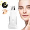 Ultradźwiękowa skóra Scrubber Głęboka czyszczenie twarzy Brudne trądzikowe usuwanie brudnej pomieszczenia do oczyszczania twarzy Skinning szpachelka Beauty Instrument Urządzenie