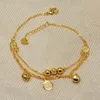 Anklets Annayoyo Dubai Arab Vintage Golden Link Chain For Women Men Baby Ankle Bracelet Fashion Beach Accessories Jewelry Marc22