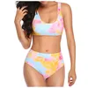 Tie Dye Hohe Taille Bikinis Sexy Frauen Badeanzug Bademode Weibliche Brasilianische Bikini Set Biquini Badeanzug Maillot De Bain Femme frauen