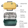 LunchBox in acciaio inossidabile Bento Box per bambini Impiegato 2 scomparti Microwae Riscaldamento Lunch Container Contenitore per alimenti 211108