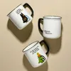 Mini 125ML Ancient Egypt God Metal Enamel Coffee Cute Tea Cups Water Mugs for Outdoor Indoor Decorat Kids Gift