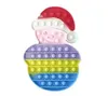 Noel Fidget oyuncaklar itme kabarcık duyusal dekompresyon oyuncak kardan adam christmastree otizm için özel ihtiyaçları DEHB Squishy Stres Rahatlatıcı Çocuk Komik Anti-stres