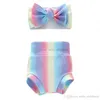 Baby Shorts Bloomer PP Hosen Kinder Kindermädchen Kinder Kleid Regenbogen