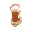 2021 summer new ladies trendy wedges sandals willow thick bottom buckle super high heel sandal Pyraclou 110 mm7310206