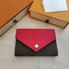 High Quality pu Leather card holder Coin Purses 60492 folding Classic Zip Wallets Fashion Designer mens Holders Letter Womens purse Luxury unisex Wallet 6 colors