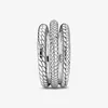 Cluster Ringen 925 Zilveren Drie Layer Snake Textuur Hoepel Vrouwen Mode Fijne Sieraden 2021 Sterling Ronde Ring Gift242Z