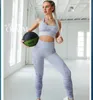 Tracksuits Designer Yoga Wear Womens Suit Gym Outfits Sportkläder Fitness Justera Pant Leggings Workout Sets Tech Fleece Aktiv kvinna Sexig T-shirts Ny stil för tjejer