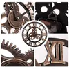 Wanduhren, 40,6 cm, große rustikale Uhr mit Zahnrad, dekorativen römischen Vintage-Ziffern