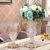 Вазы Креативная стеклянная ваза с павлином в европейском стиле для украшения дома Современные сушеные цветы Интерьерный держатель для растений Vaas Flower EH50VA219u