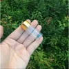 50pcs 10ml Glass Bottles Aluminium Screw Golden Cap Empty Transparent Clear Liquid Gift Container Wishing Bottle Jarsgood qty