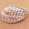 Moda gioielli braccialetti di cristallo con strass primavera tennis colorato 10 colori 3 lunghezze BB73