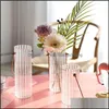 Wazony dekoracje ogrodowe przenośne szklane wazon kryształ kwiat przezroczysty dom home pokój pokój nowoczesne hydroponiczne rośliny ślubne dekoracja upuszcza delikates