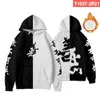3d svart och vitt bra och onda hoodies män / kvinnor tecknade element hoodie casual barn långärmad pullover 210819