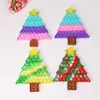 Nowy Boże Narodzenie Series Fidget Zabawki Rainbow Macaron Krawat Dye Xmas Tree Stocking Hat Push Bubble Poo-jego deska Gry Party Ornament Dzieci Prezenty Anti Lęk Zabawki H923HR4R