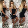 Qnpqyx tanque top bodysuit mini vestidos mini saias moda mulheres roupas preta cinza drop frete