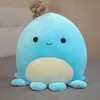 Squish Toy Animals Doll Kawaii Octopus suave lindo amigo relleno de dibujos animados cojín regalos de cumpleaños para niños niñas 210728