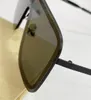 Маска негабаритные солнцезащитные очки 364 Золото -коричневые линзы Shield Shield Солнцезащитные очки для женщин с коробкой