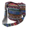 Förvaringspåsar markerade bohemiska hippie crossbody väska bomullshobo sling handgjorda dragkedja messenger axel rese shopping tote