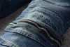 Luxe designer heren design jeans gescheurd gat patch vintage kleine elasticiteitsstijl mode slanke motorfiets fietser causale hiphop pan323v