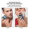 Professional Barber Hair Clipper Trimmer Men Rechargeable Electric T-Blade Finish Cutting Machine Beard Shaver Cordless Haircut 220216