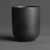 Vintage vatten kopp och tallrik 130ml liten mun kopp japanska stengods handgjorda grova keramik ceremoni skål rånar