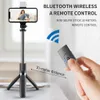 Bluetooth portátil-compatível selfie vara extensível monopé com telefone celular lâmpada de beleza mini tripé sem fio