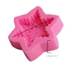 3D Sneeuwvlok Star Siliconen Chocoladevorm Zeep Mold Kaars Polymeer Clay Mallen Ambachten DIY Forms Soap Base Tool LLA10761