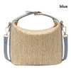 Fashion Straw Messenger Bag Bohemian Knitting Summer Purse And Handbag Vacational All-match Bucket Small Square Bags