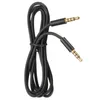 1m 3.5mm Man till Man Stereo Audio Jack Aux Cable för Android Telefon Högtalare Vit