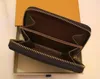 Роскошные дизайнерские портмоне высшего качества, мужские и женские держатели карт, брендовый кошелек, 4 цвета, хорошая маленькая кожаная сумка, карман на молнии с коробкой AA839
