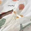 Japonais Femme Pyjamas Été Frais Feuille Kimono Robes Coréen Femme Gaze Coton Mince Casual Chemises De Nuit Floral Peignoirs 210924