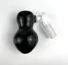 Cor de vidro cinzas coletor bigble borbulhador para fumar tubos calabash ashcatcher tigelas gourd percolador água bongs Dab plataformas