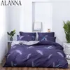 Alanna Ebpo Collection 01プリントソリッドベッドセットホーム寝具セット4-7pcsスターツリーフラワー210615と高品質の素敵なパターン
