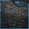 Art3D 5 팩 껍질 및 스틱 3D 벽지 패널 내부 벽 장식 셀프 접착 폼 벽돌 벽지 블랙, 커버 29 sq.ft