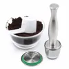 Нержавеющая сталь Nespresso Coffee Tamper Forillable Reasable Capsule Cup Pire сорт POD для машины 210423