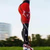 Sexy Hart Print Leggings Dames Rood Zwart Patchwork Sporting Broek Fashion Gedrukt Women's Fitness 210607