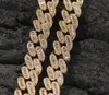 15mm Prong Baguette Cuban Chain 14K White Gold Plated Real Iced Diamonds Necklace Cubic Zirconia Jewelry 1420inch Length6158340