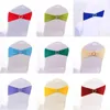 Bowknot Elastic Sashes Fashion Diamond Ring Buckle Bandage Hotel Wedding Party Chairs Back Decoration Chair Covers