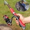 NOVITÀ Set canna da pesca e mulinello Canne da pesca Casting Canna ultraleggera in carbonio con mini mulinelli da spinning Set attrezzatura da pesca H1014