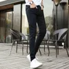 Wholesaleファッションスプリングサマーカジュアルブラックホワイトストリートウェアツイルズボン男性Pontallon Homme Skinny Pencil Pants 211108