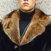 Men's Fur & Faux S-6XL Fashion Male Wither Clothes High Imitation Mink Overcoat Trench Coat Long Men