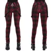 Plaid Pant High Waist Y2K Punk byxa sommarfjäder Streetwear Woman Fashion Slin Fit Patchwork Zipper Gothic Pants 210721