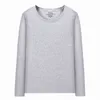 2019 Herbst Herbst Herren T-Shirt 100% Baumwolle Langarm Slim T-Shirt Männlich Pure Color Hochqualität Casual Tee Shirt White Plus Size 5XL G1222