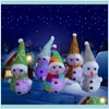 Evenement feestelijke feestbenodigdheden home linenchristmas decoratie led santa claus sneeuwman ornament kerstboom licht hangende speelgoeddecors cadeau