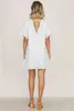 夏のVネックストライプの半袖ルースドレス女性カジュアルシンプルさ快適なミニドレス女性vestido Kobieta Sukienka 210520
